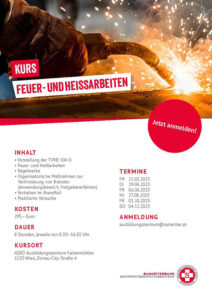 Flyer Feuer- und Heißarbeiten
